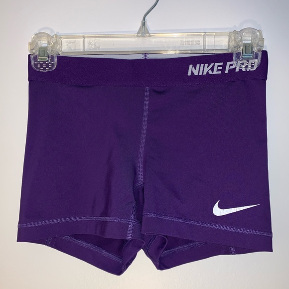 purple nike compression shorts